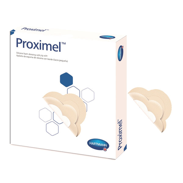 Proximel Silicone Dressing with Border, Large Sacrum, 9.2" x 9.2"
