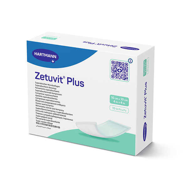 ZETUVIT PLUS Non-Border Superabsorbant Dressing, 4" x 4", EA/1