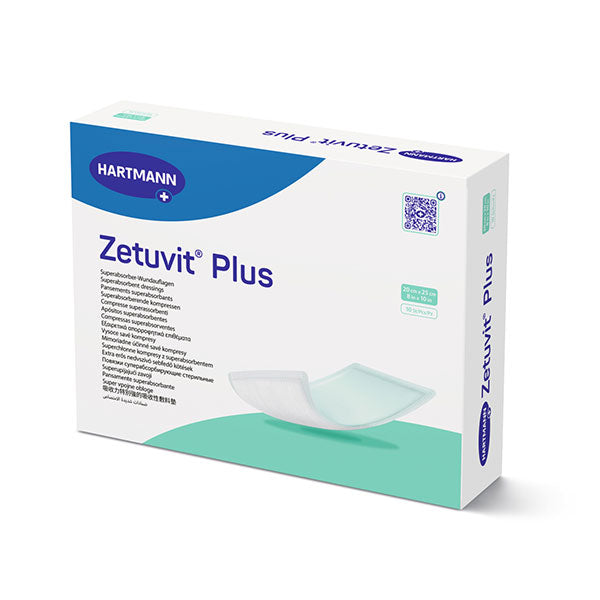 ZETUVIT PLUS Non-Border Superabsorbant Dressing, 8" x 10"