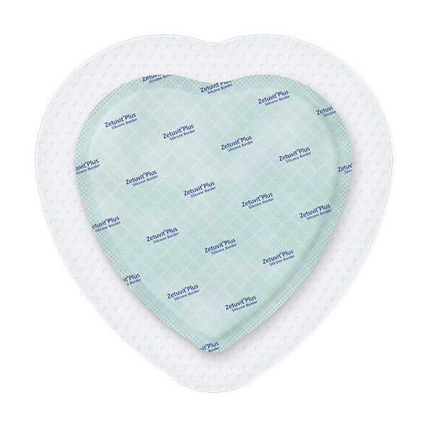 Zetuvit Plus Silicone Border Sacral SAP Dressing with Silicone adhesive, 7" x 7", EA/1