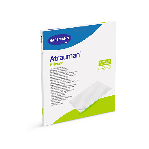 Atrauman Non Adherent Wound Contact Layer with Silicone on Both Sides, 8" x 12", 20cm x 30cm