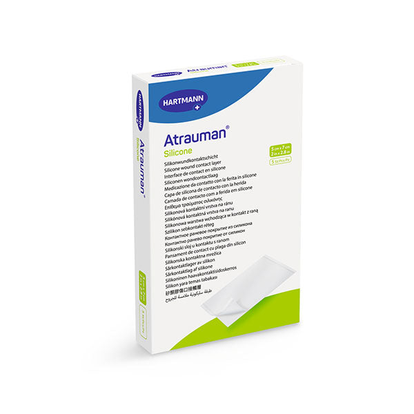 Atrauman Non Adherent Wound Contact Layer with Silicone on Both Sides, 2" x 2.8", 5cm x 7cm, EA/1