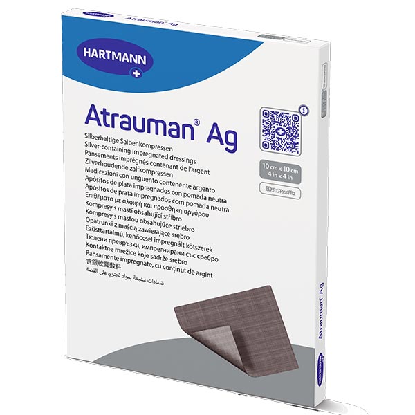 Atrauman Ag Non-Adherent Wound Contact Layer with Silver, 4" x 4" / 10cm x 10cm, EA/1