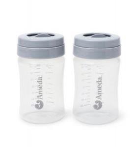 Ameda Mya Replacement Bottles With Rings & Caps