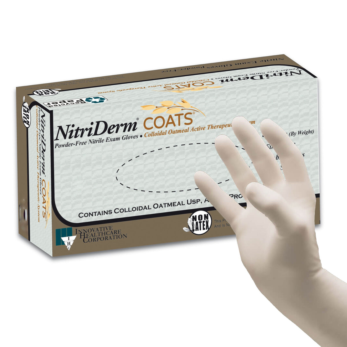 NitriDerm® Coats® Nitrile Exam Glove, Small, White, BX/200