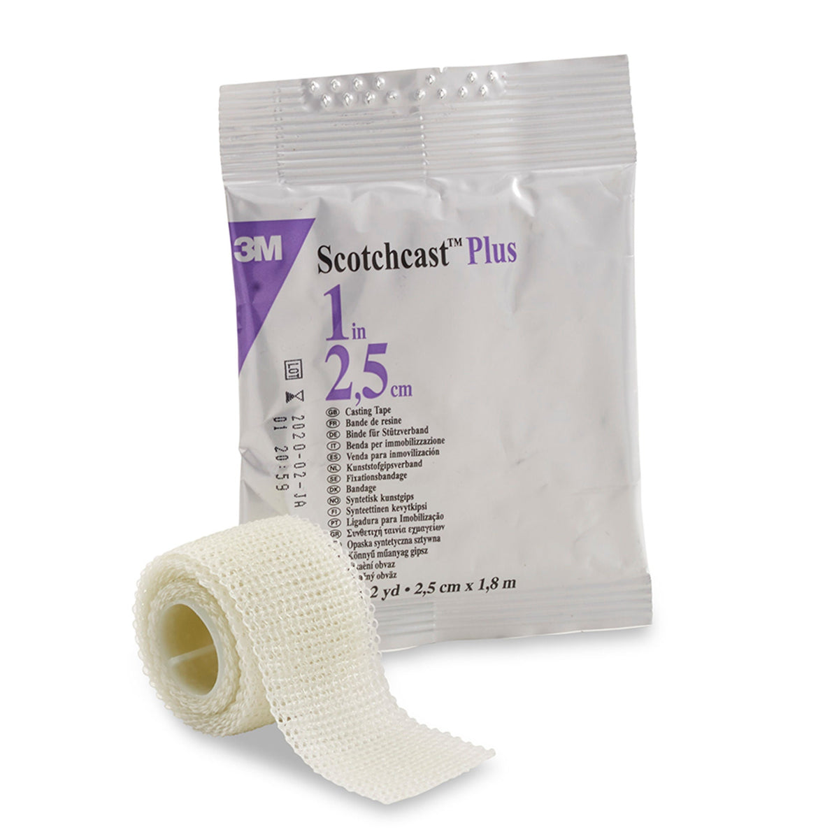 3M™ Scotchcast™ Plus Cast Tape, White, 1 Inch x 2 Yard, BX/10
