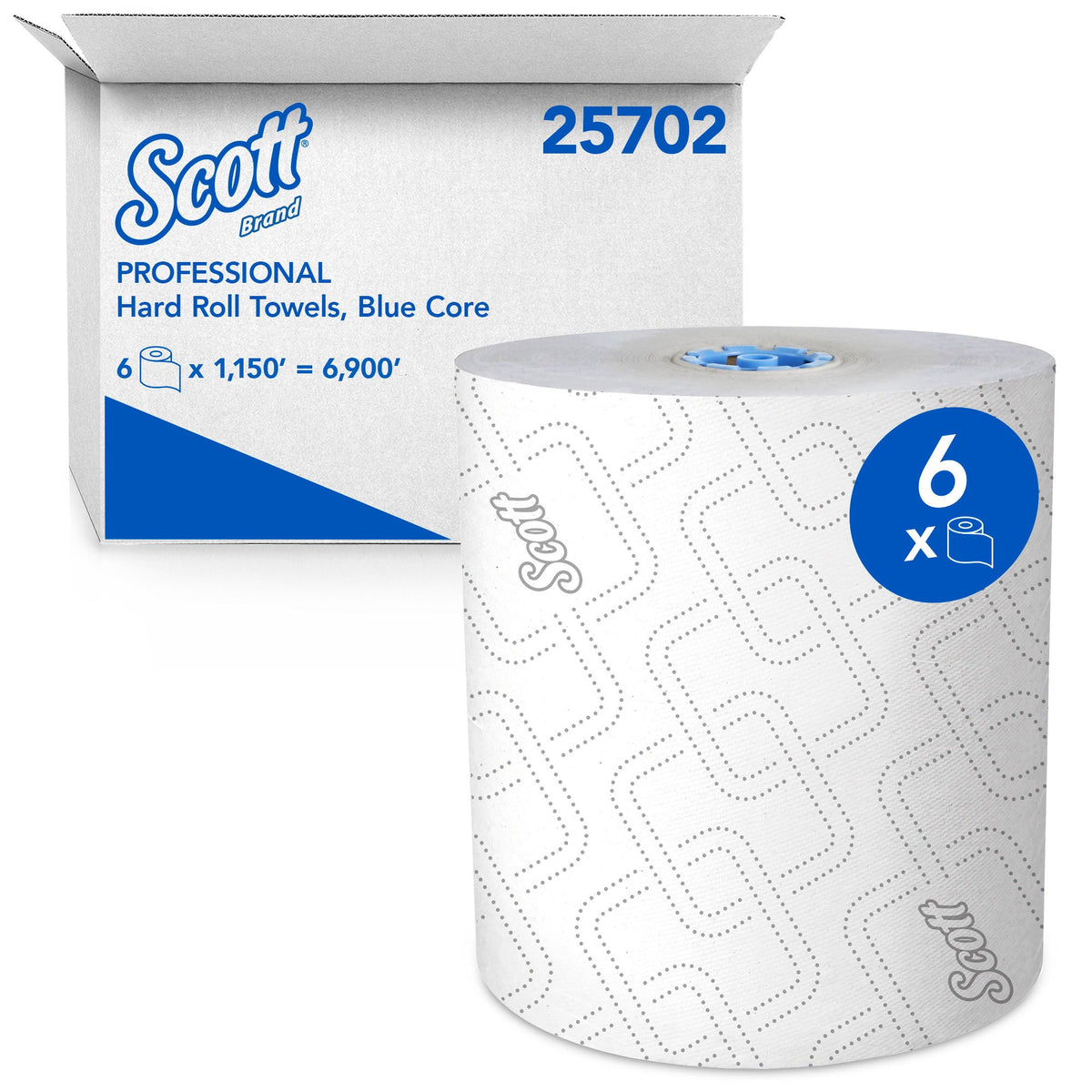 Scott® MOD Blue Paper Towel, Hardwound Roll, CS/6