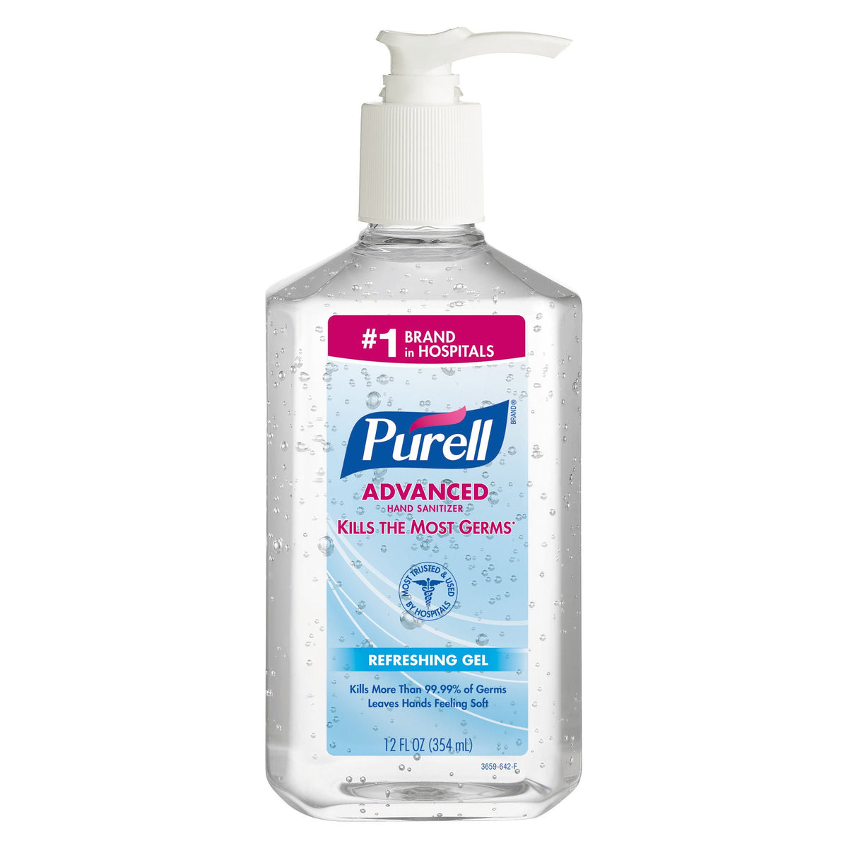 Purell® Advanced Hand Sanitizer, Ethyl Alcohol Gel, 12-ounce Pump Bottle, EA/1
