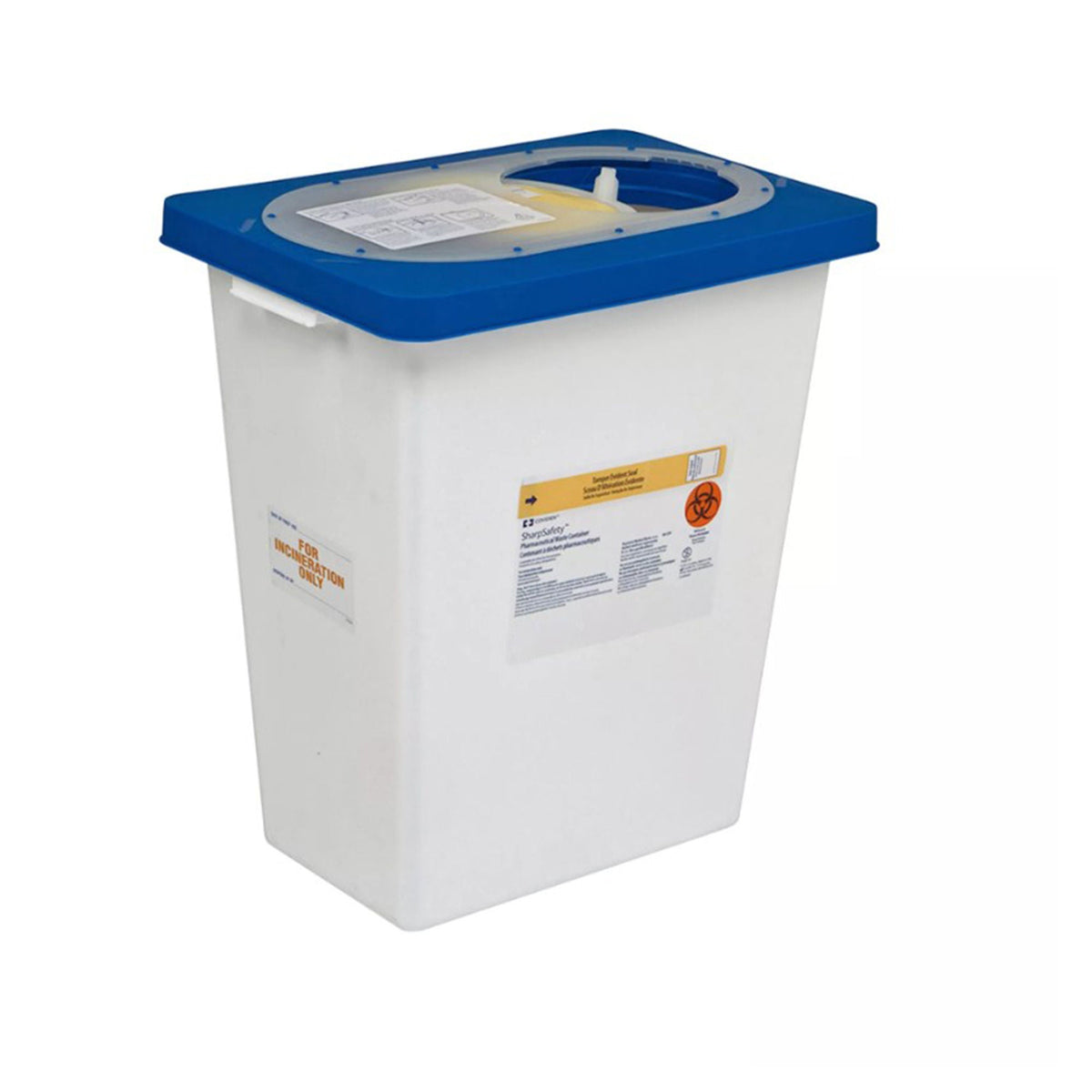 PharmaSafety™ Pharmaceutical Waste Container, 12 Gallon, 18¾ x 12¾ x 18¼ Inch, EA/1