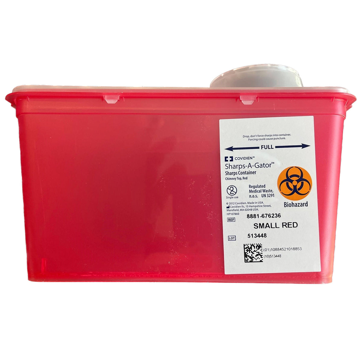 Monoject™ Multi-purpose Sharps Container, 1 Gallon, 6.75 x 7 x 10.5 Inch, EA/1