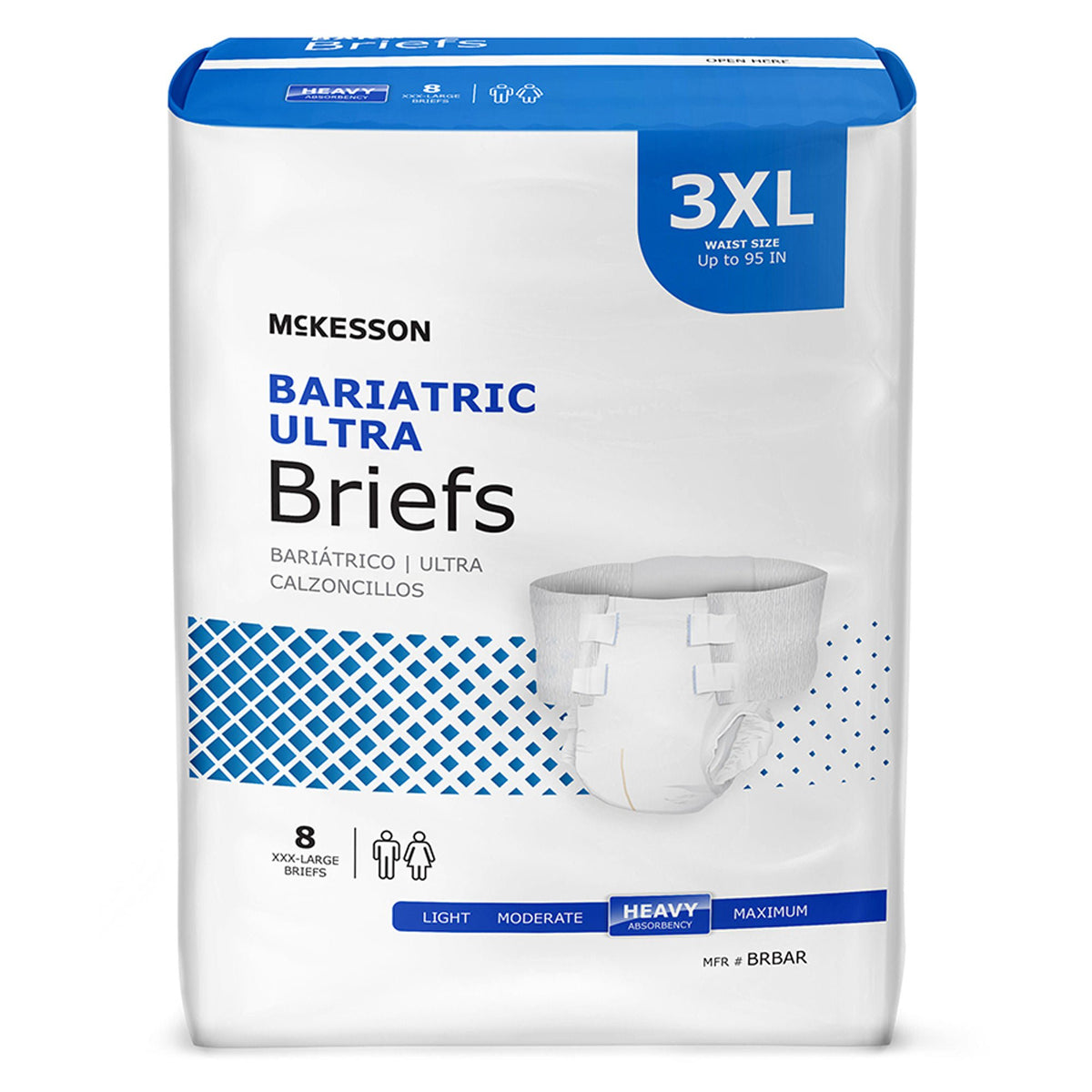 McKesson Ultra Heavy Absorbent Incontinence Brief, Bariatric, CS/4