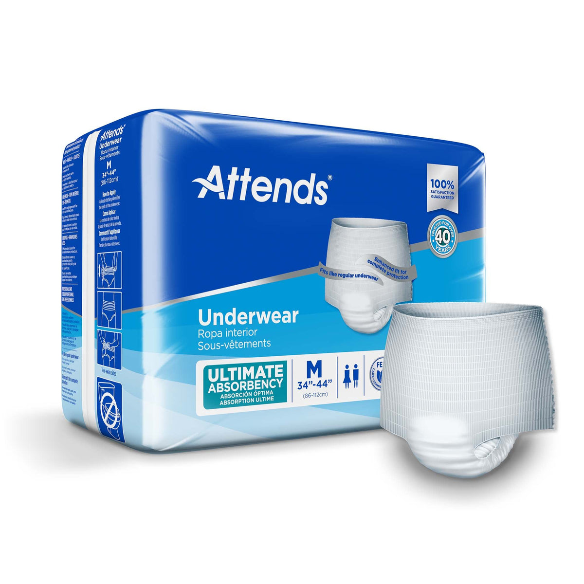 Attends® Advanced Underwear, Medium, BG/1