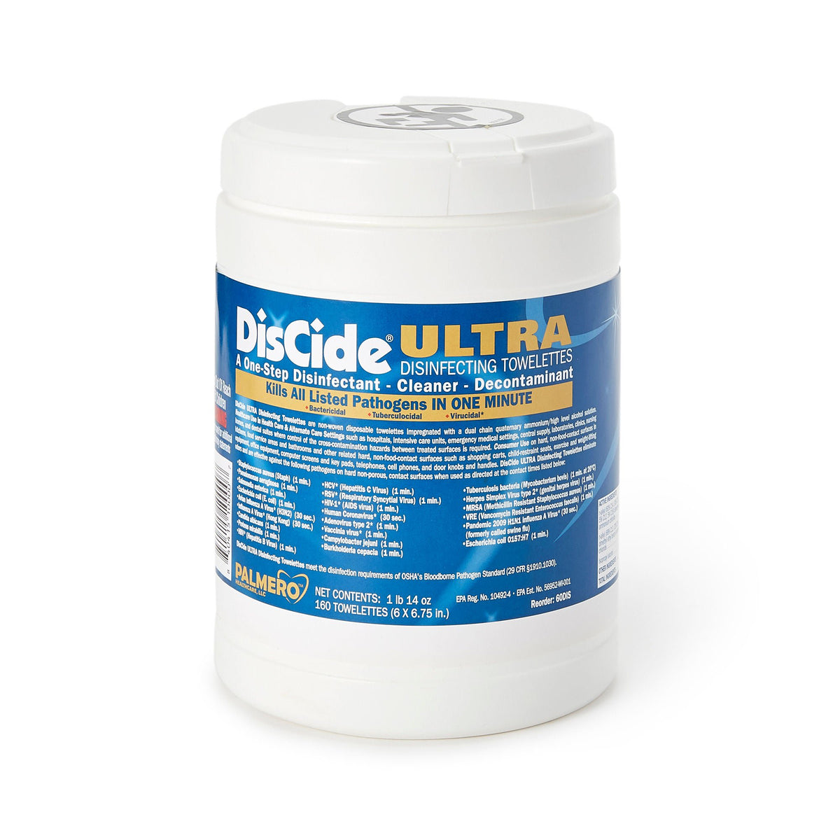 DisCide® Ultra Disinfecting Towelettes, 160 count, CN/160