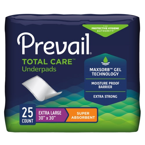 Prevail Super Absorbent Underpad X-Large - 30" x 30" - REPLACES FQUP100, PK/25