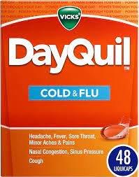 Vicks DayQuil Cold and Flu Liquicaps, 48 ct