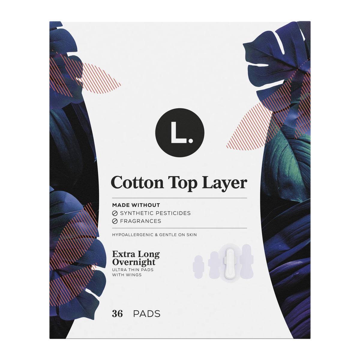 L. Ultra Thin Pads with Wings, Overnight, 36 ct - REPLACES GCO80353650