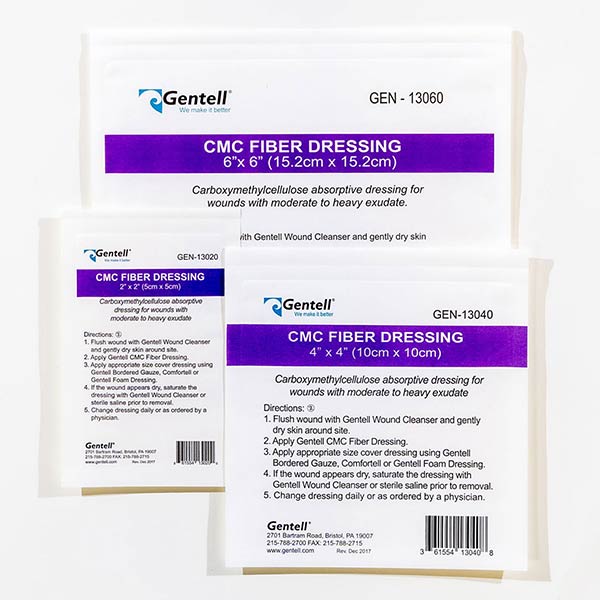Gentell CMC Fiber Dressing, 6" x 6", EA/1