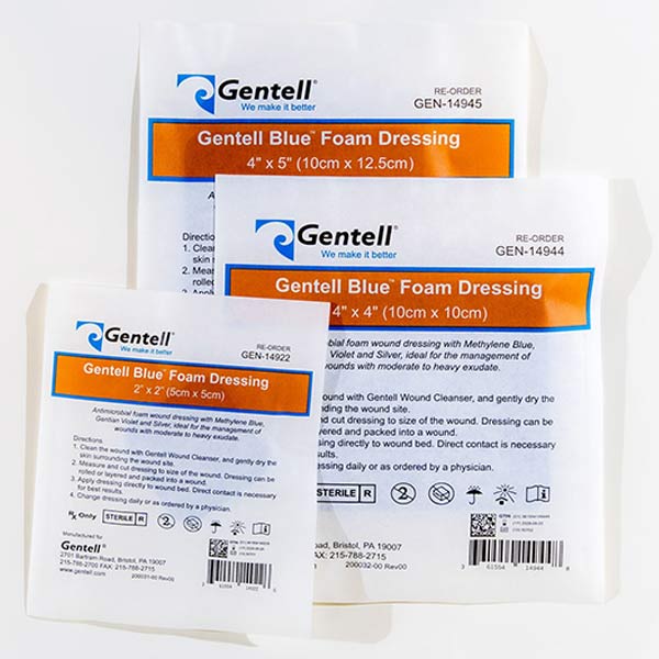 Gentell Blue Dressing, 4" x 5"
