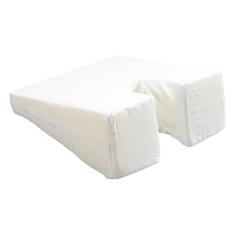 Face Down Pillow, 14" x 17" x 6" to 2.5", White