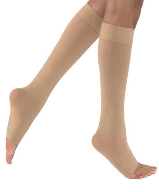 Soft Knee High Open Toe 30-40, Size 5, Reg,Bge