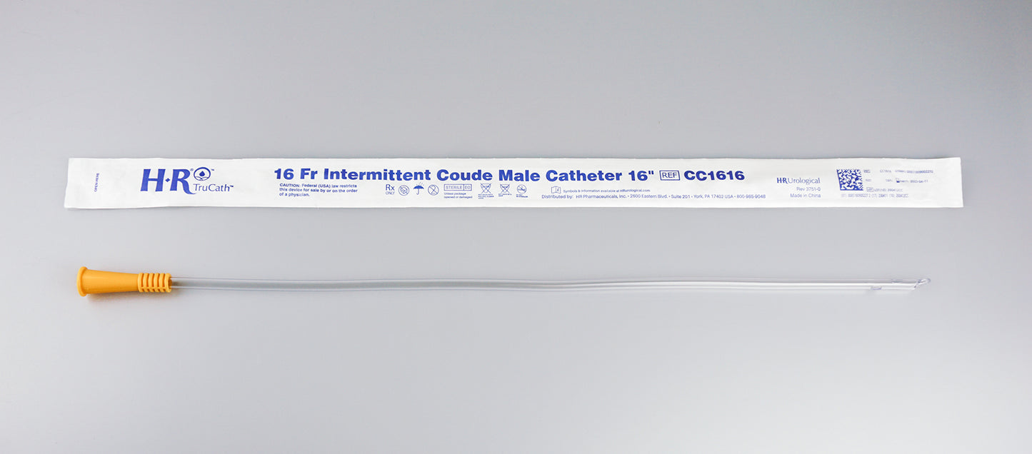 TruCath Intermittent Coude Catheter, 16FR, 16"