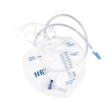 TruCath Night Drainage Bag, 2000 mL, Drip Chamber, T-tap Drainage Valve, Needleless Access Port, 48" of Tubing, Double Hanger, Sterile Fluid Pathway