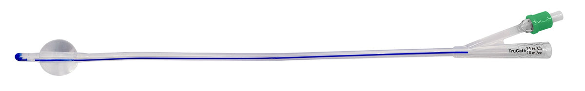 TruCath 100% Silicone Foley Catheter, 2-Way, 22 Fr, 10 mL Balloon