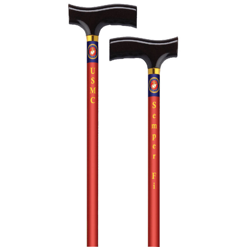 Straight Cane with Fritz Handle, US Marine