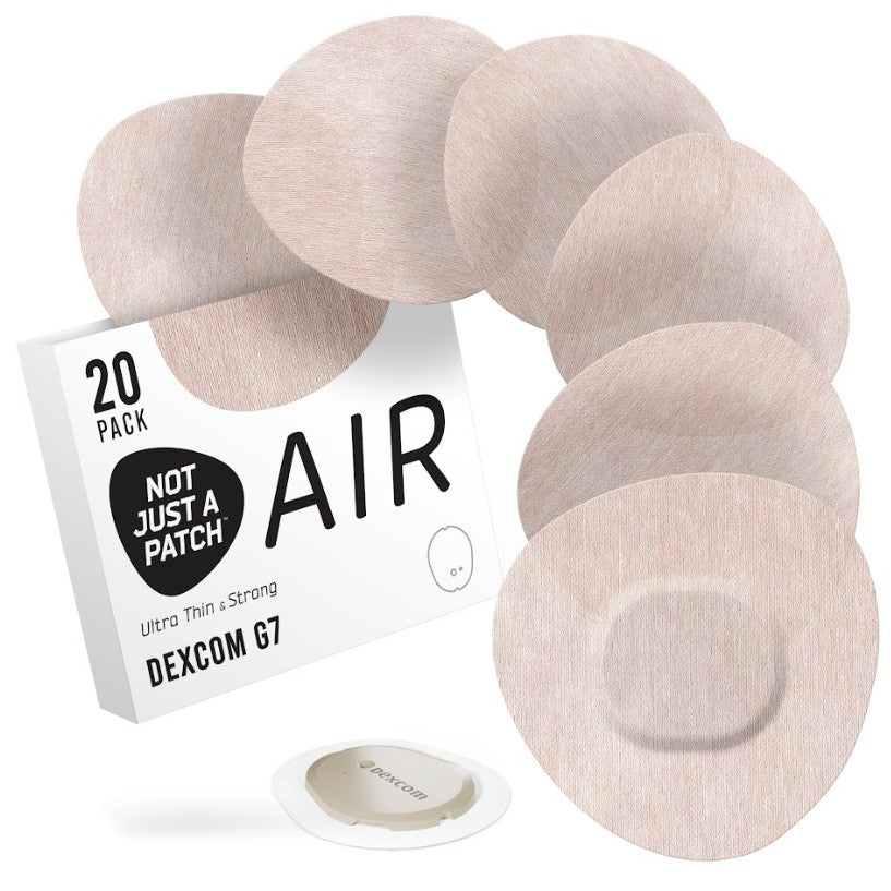 Not Just A Patch Air Patches for Dexcom G7 and Stelo, Beige, 20 ct