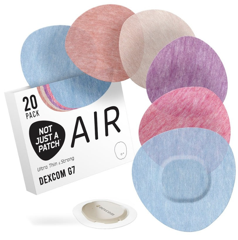 Not Just A Patch Air Patches for Dexcom G7 and Stelo, Multicolor, 20 ct
