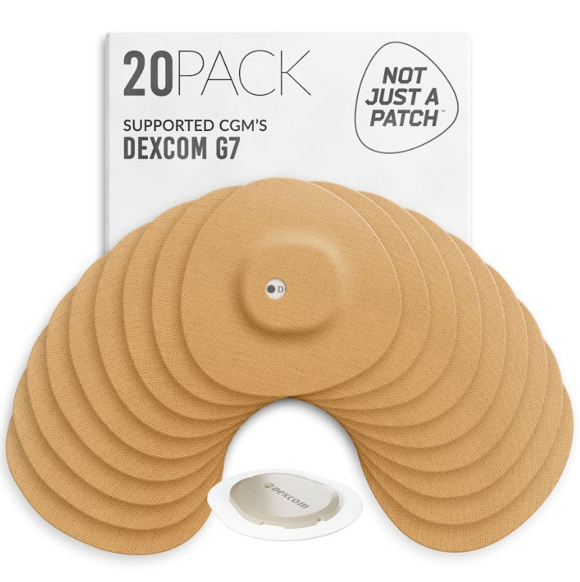 Not Just A Patch Original Patches for Dexcom G7 and Stelo, Beige, 20 ct