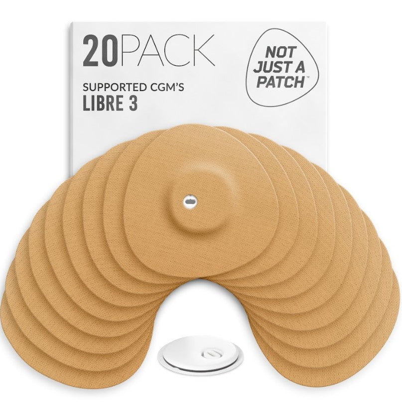 Not Just A Patch Original Patches for Freestyle Libre 3, Beige, 20 ct
