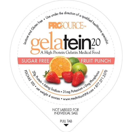 Prosource Gelatin 20 Fruit Punch Protein, 4 oz. Cup, 88 Cal