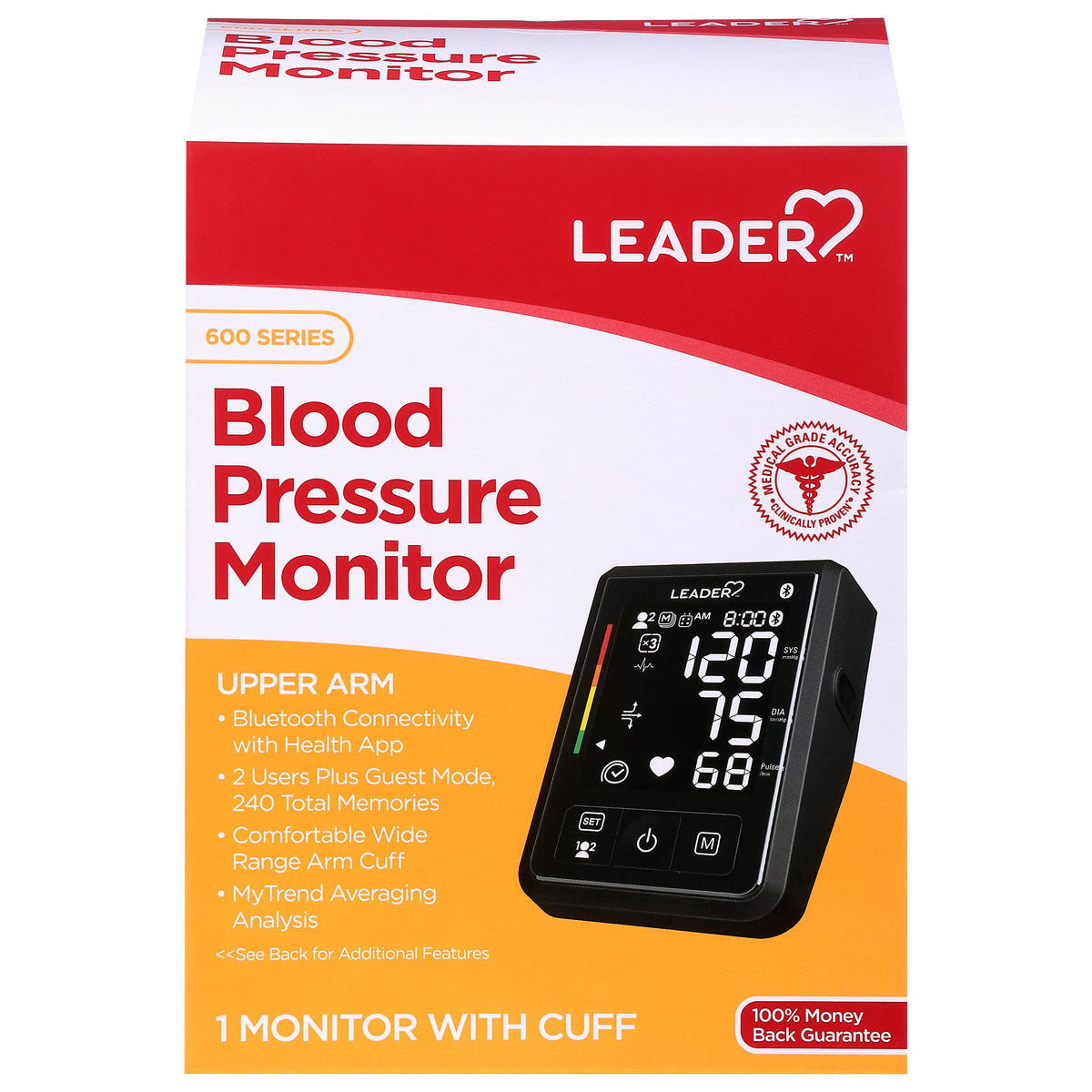 Leader Automatic Blood Pressure Monitor, 600 Series, Upper Arm - REPLACES PH5279849