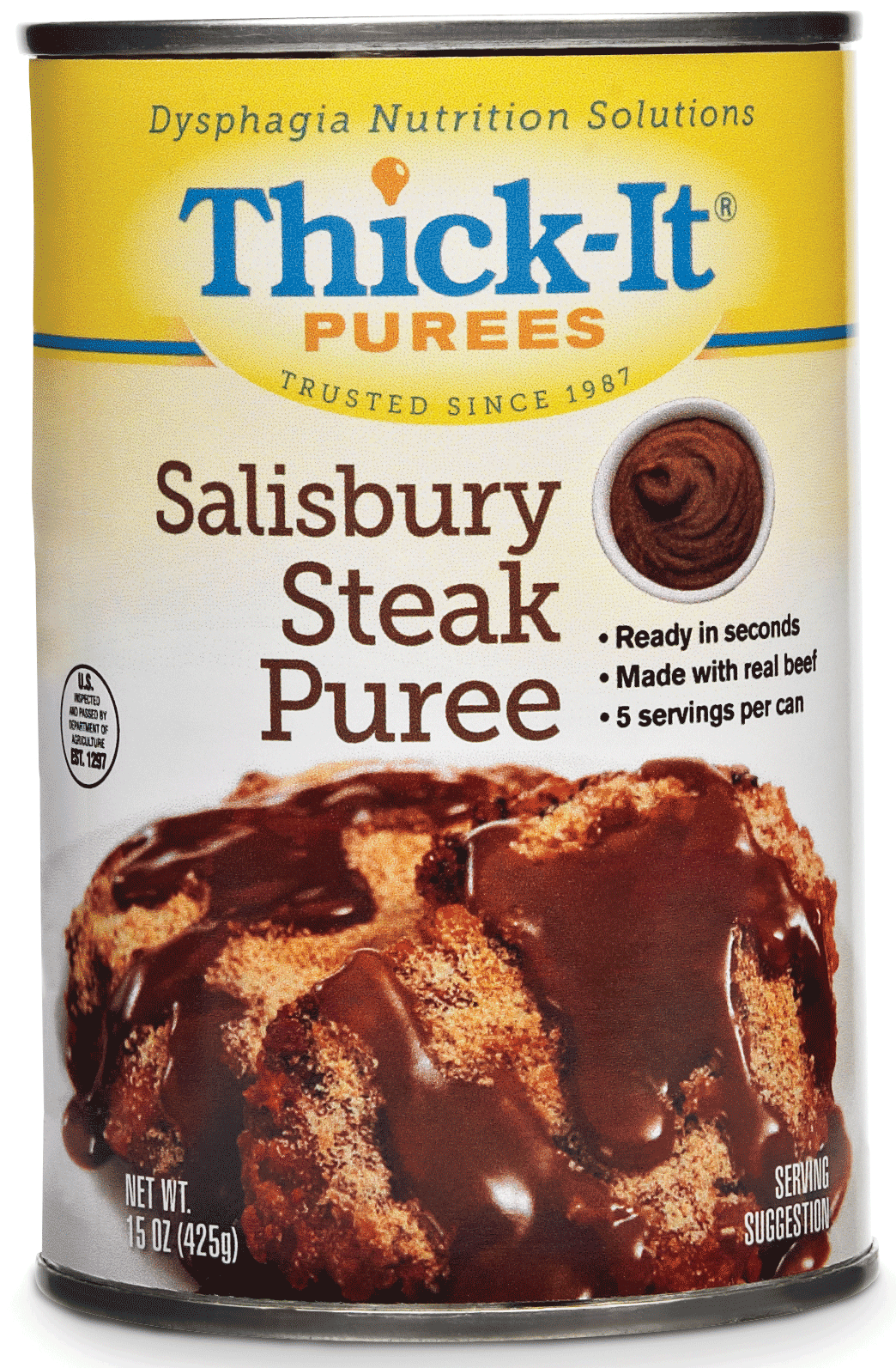 Thick-It Salisbury Steak Puree 15 oz. Can