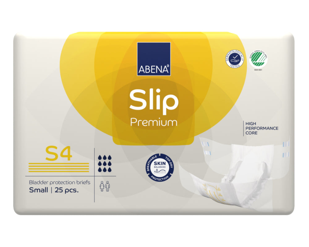 Adult Incontinence Brief Slip Premium S4, Small, Absorbency Level 4, 24" - 33", PK/25