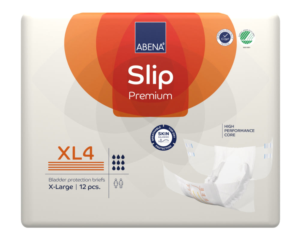 Abena Slip Premium Brief, X-Large, 43" - 63", XL4 Absorbency Level 4 - REPLACES: RB43071