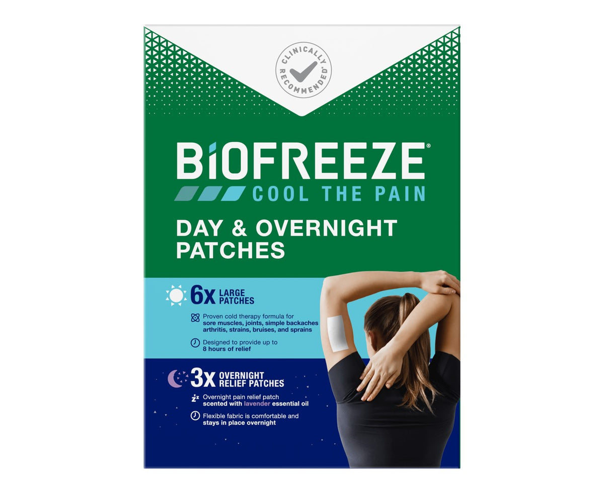Biofreeze Day & Overnight Patch, 9 ct