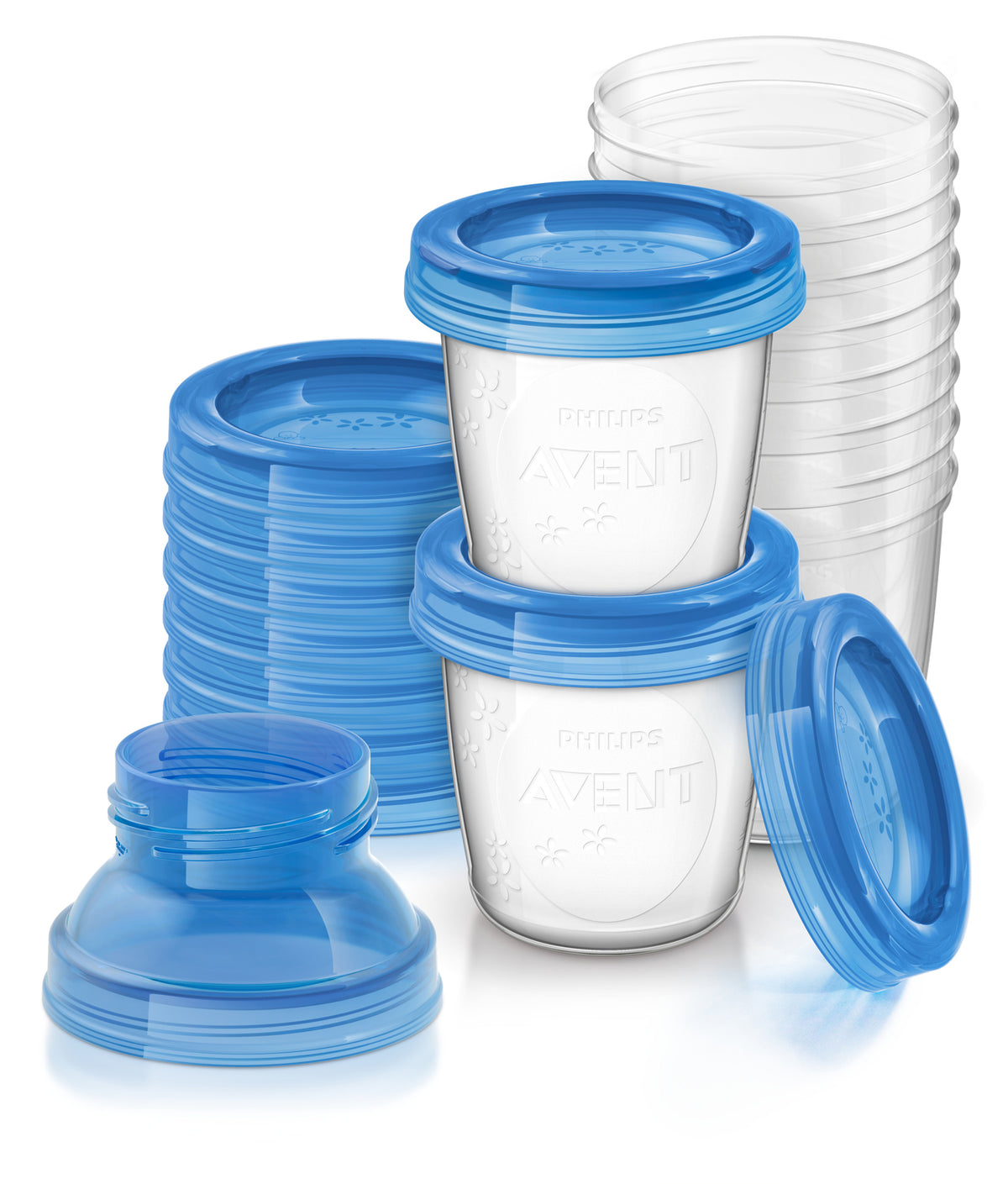 Philips Avent Breast Milk Storage Cups And Lids, 10 6oz Containers