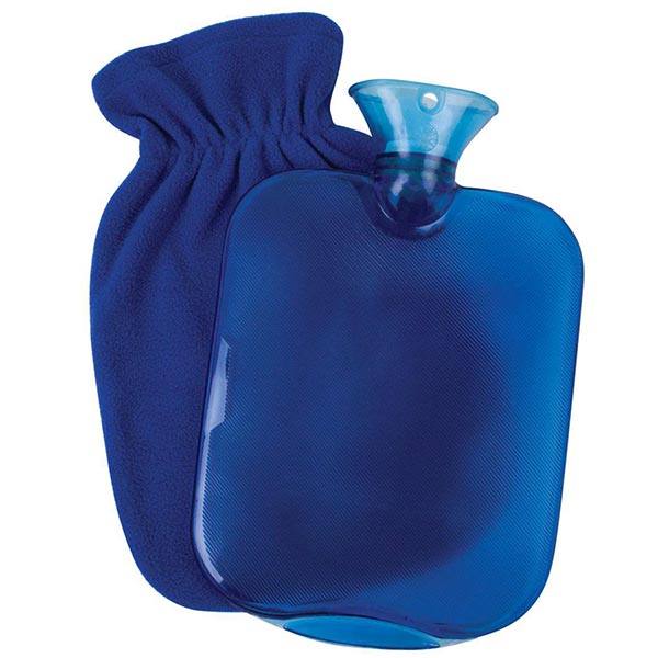 Hot Water Bottle with Fleece Cover, EA/1