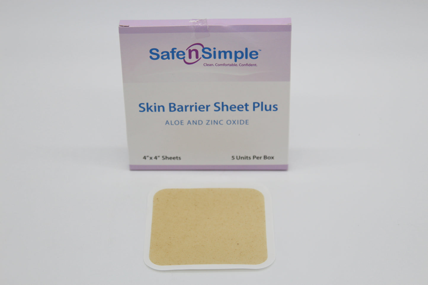 4" x 4" Skin Barrier Sheet Plus, With Aloe and Zinc Oxide
