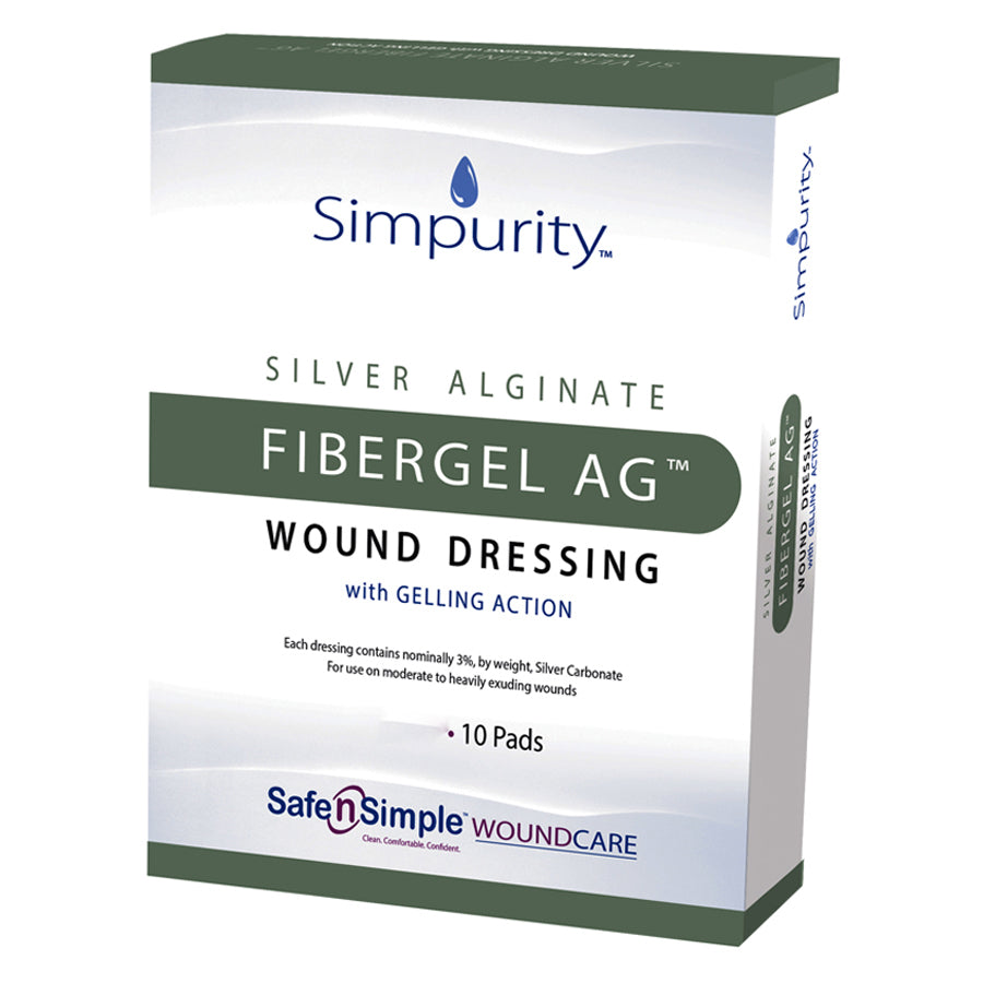 Simpurity Fibergel AG Wound Dressing, 2" x 2", EA/1