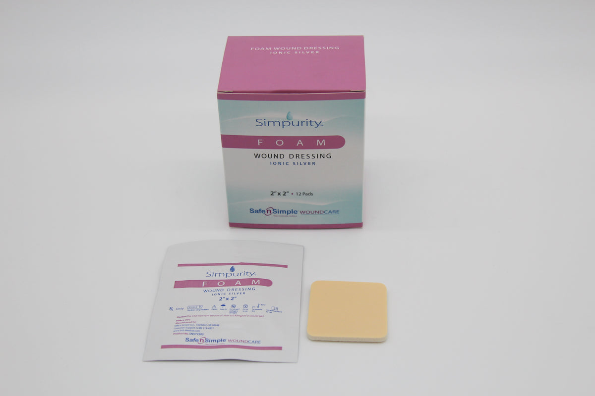 Safe N Simple Simpurity Foam with Silver, 2" x 2", EA/1