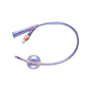 Soft Simplastic Coude 2-Way Foley Catheter 18 Fr 30 cc