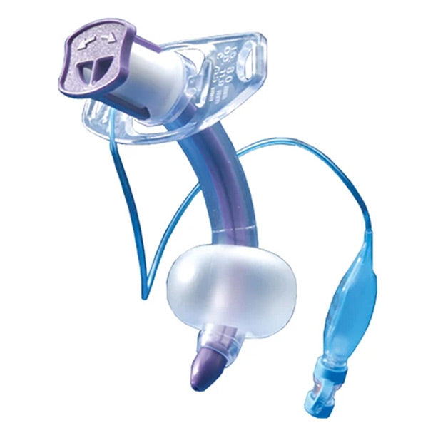 Smiths Medical BLUselect Tracheostomy Tube with Wedge, Cuffed, Non-Fenestrated, Size 7.5