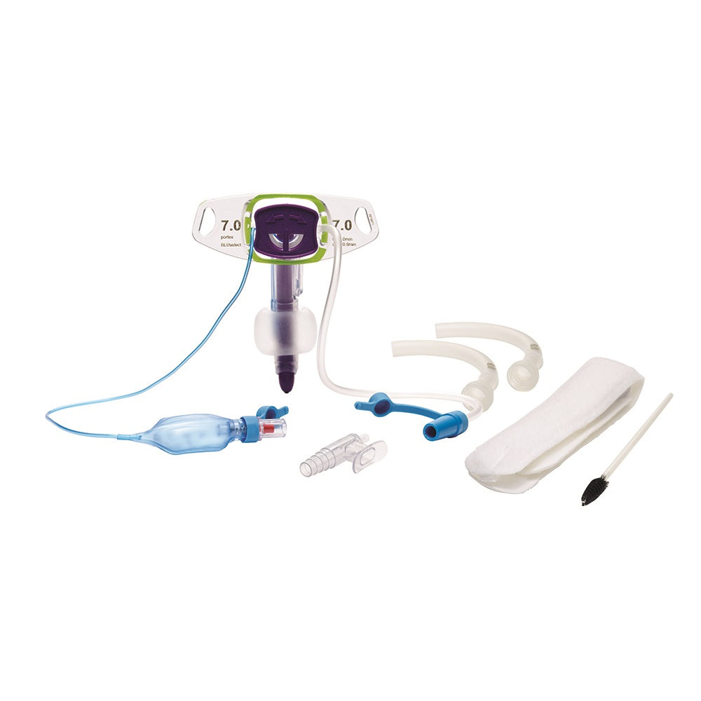 Smiths Medical ASD, Inc. Portex BLUselect Trach Tube, Cuffed, Non-Fenestrated, Suctionaid with Two Inner Cannulas, Size 7.0mm