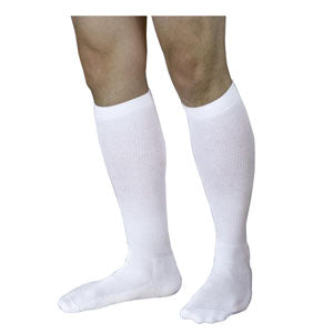 602C Diabetic Compression Socks, 18-25mmHg, Men's, Large, Long, White