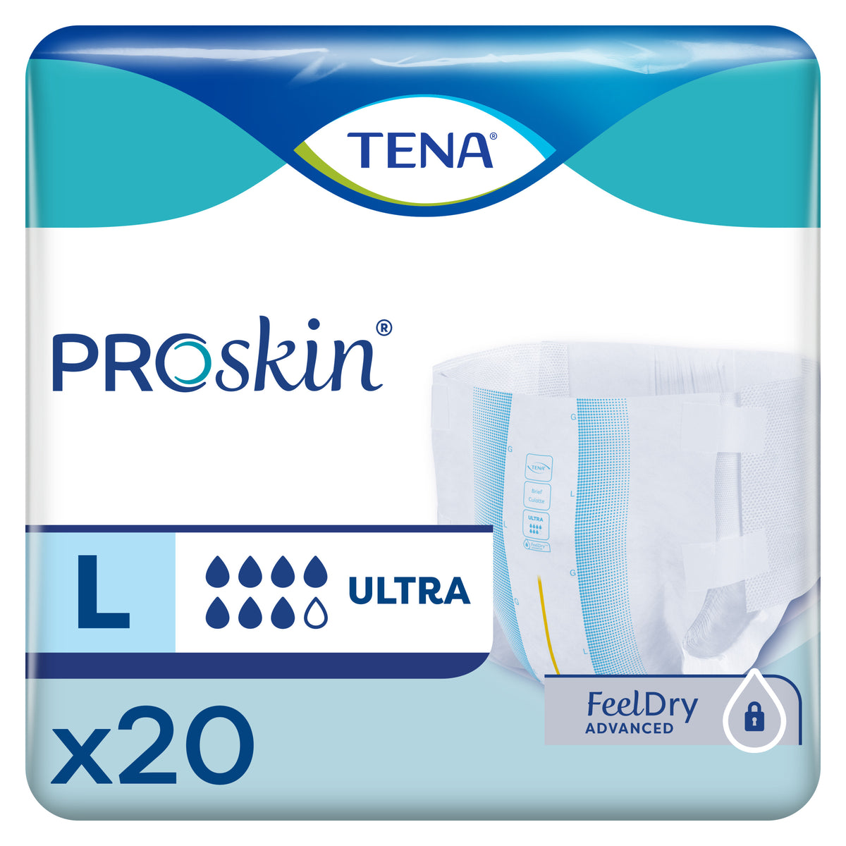TENA ProSkin Ultra Brief, Large - REPLACES SQ67300, PK/20