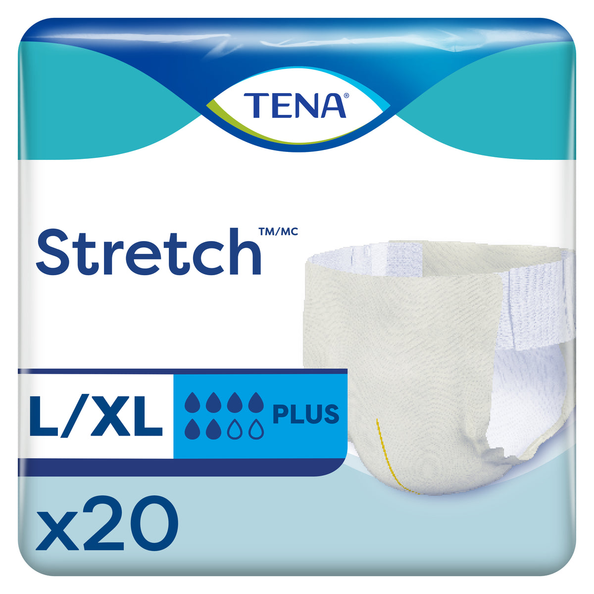 TENA Stretch Plus Briefs, Large/X-Large - Replaces SQ67603