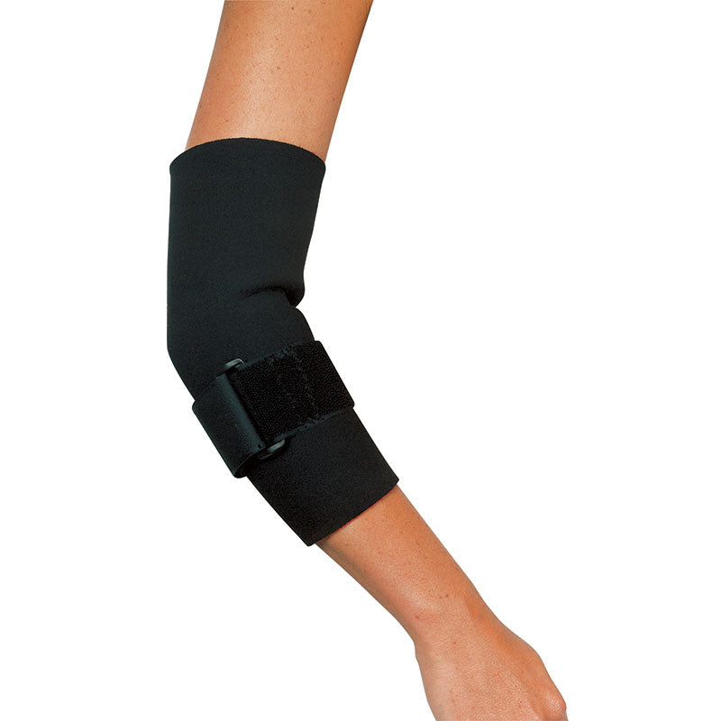 Leader Neoprene Tennis Elbow with Strap, Black, X-Large